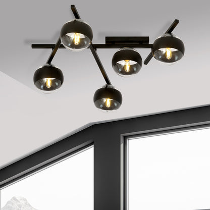 Emibig Smart 5 Chandelier Black/Transparent