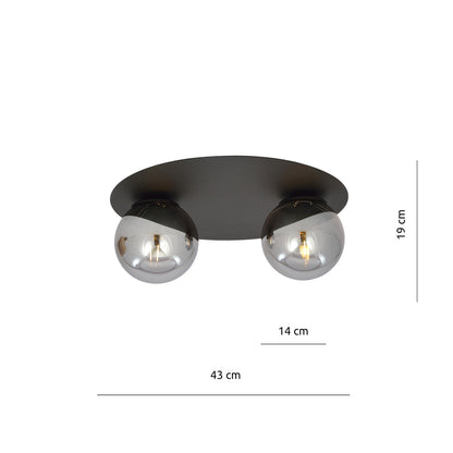 Emibig Solar 2 Chandelier Black/Graphite
