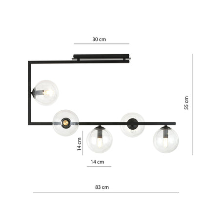 Emibig Soma 5 BL Pendant Black/Transparent