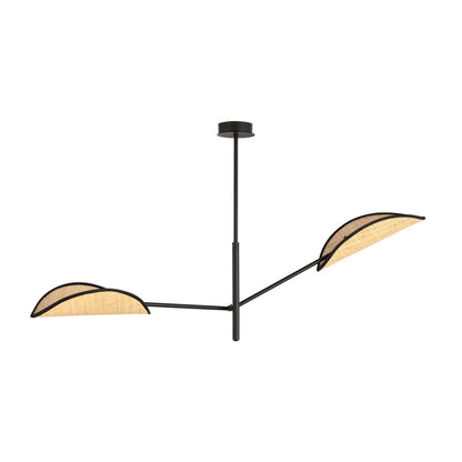 Emibig Vene 2 Black/Rattan Chandelier