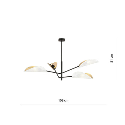 Emibig Vene 4 White/Gold Chandelier