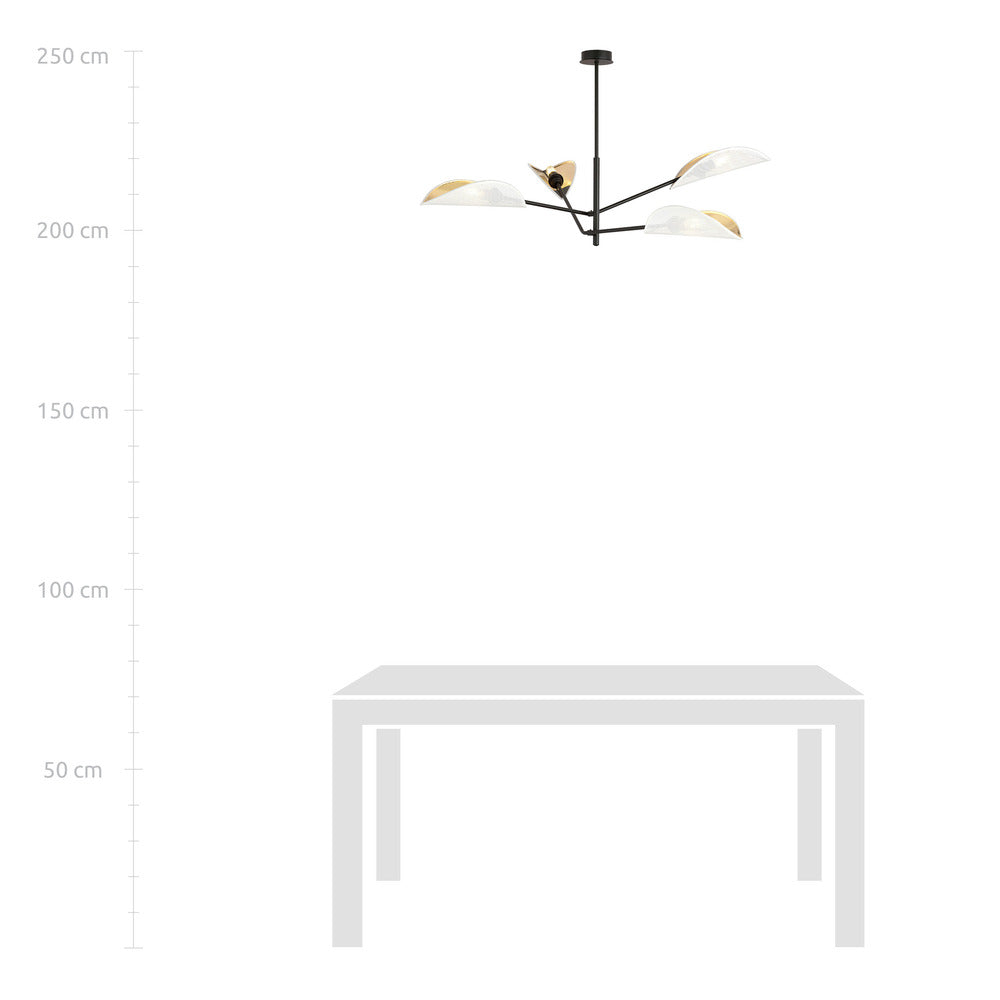 Emibig Vene 4 White/Gold Chandelier