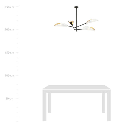 Emibig Vene 4 White/Gold Chandelier