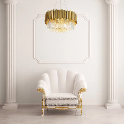 Rea Glamour APP601-C chandelier glossy gold finish