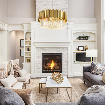 Rea Glamour APP601-C chandelier glossy gold finish