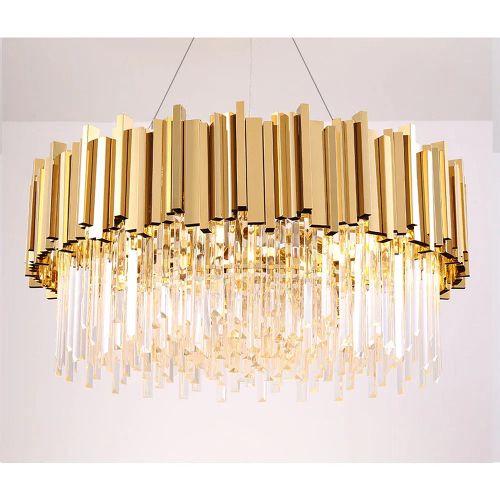 Rea Glamour APP601-C chandelier glossy gold finish