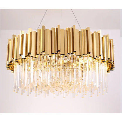 Rea Glamour APP601-C chandelier glossy gold finish
