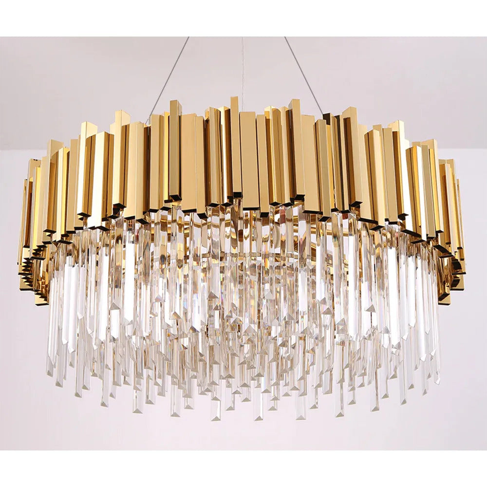 Rea Glamour APP601-C chandelier glossy gold finish