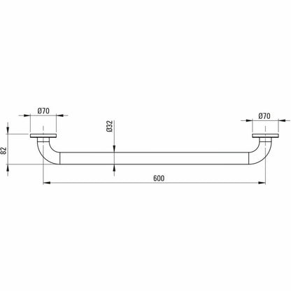 Deante Lehnen Funktion 60 cm Support Handle