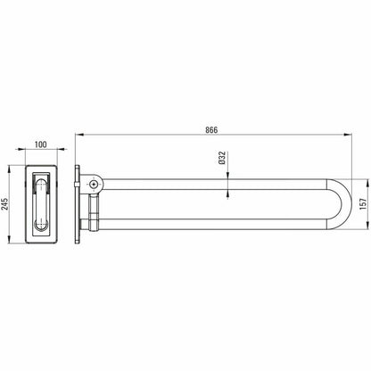 Реклинативна дръжка Deante Lehnen Concept Pro 85 см
