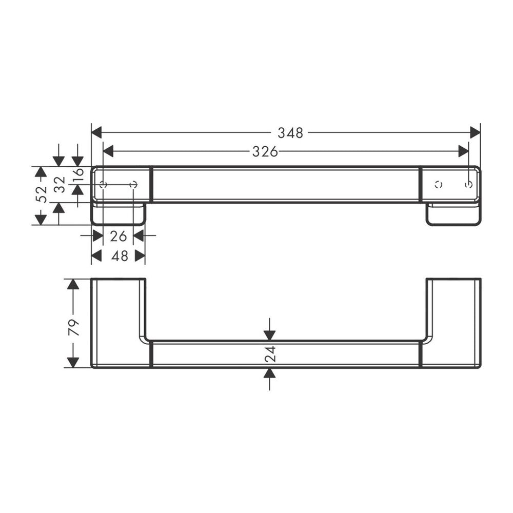 Hansgrohe AddStoris Chrome Bathtub Support Handle