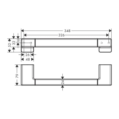 Hansgrohe AddStoris Chrome Bathtub Support Handle