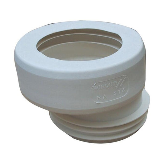 Маншон WC ексцентричен Wirquin бял Ø 100-105 mm дължина 9.5 cm