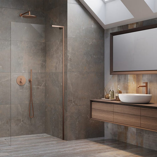 Душ параван тип Walk-in Radaway Modo SL II меден мат-стъкло 90 cm закалено стъкло 8 mm дясно