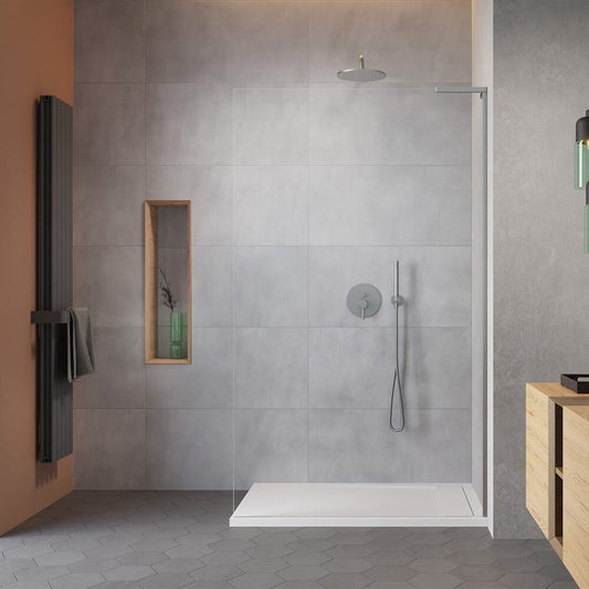Душ параван тип Walk-in Radaway Modo SL II brushed nickel-прозрачен 110 cm закалено стъкло дясно