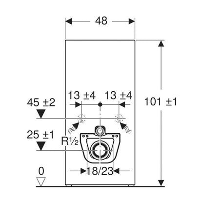 Geberit Monolith Module for Wall-Hung Toilet Slate Effect 101 cm