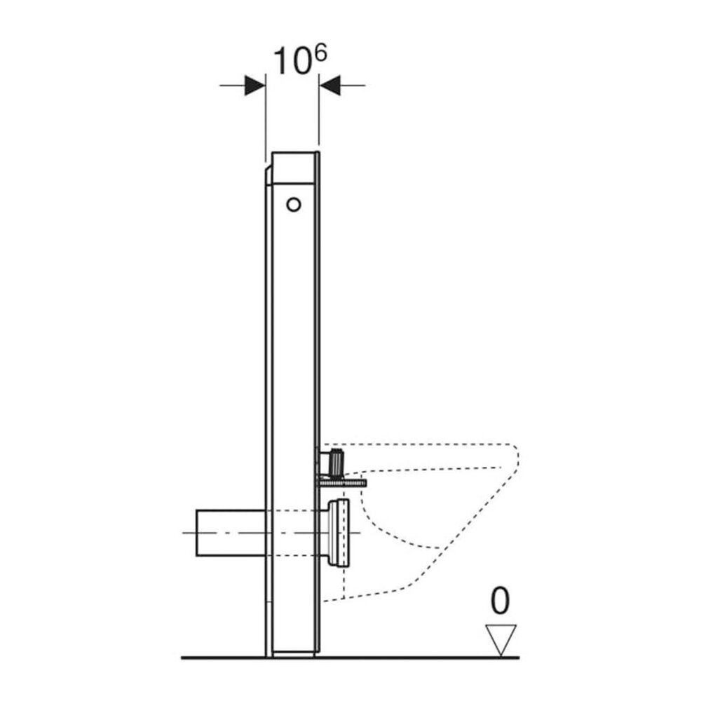 Geberit Monolith Module for Wall-Hung Toilet Slate Effect 101 cm