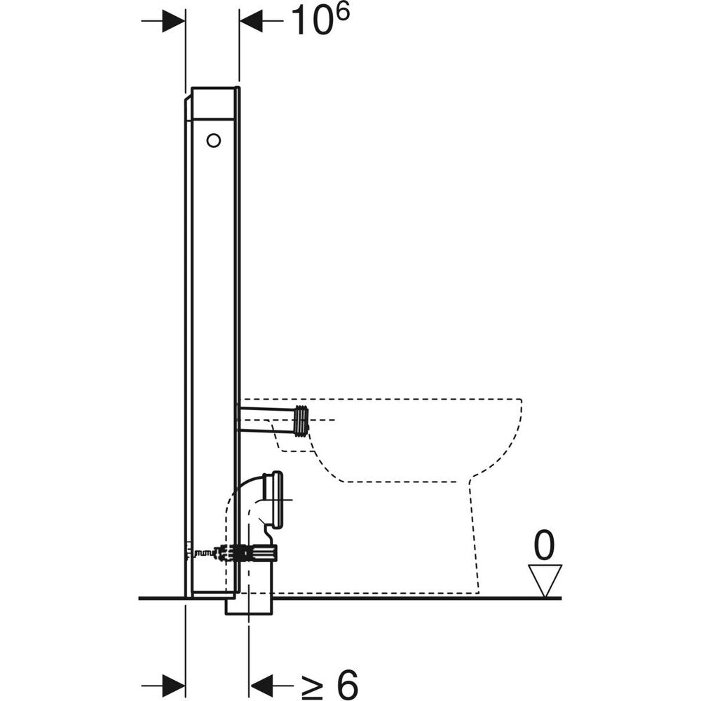 Geberit Monolith Plus Module for Floor-mounted Toilet White 101 cm