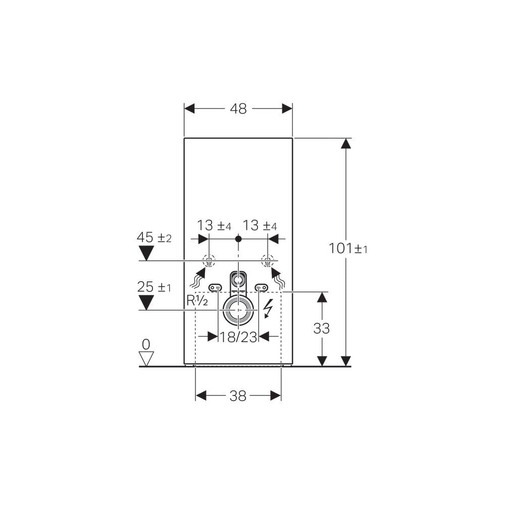 Модул Geberit Monolith Plus за WC с височина 101 см, бял
