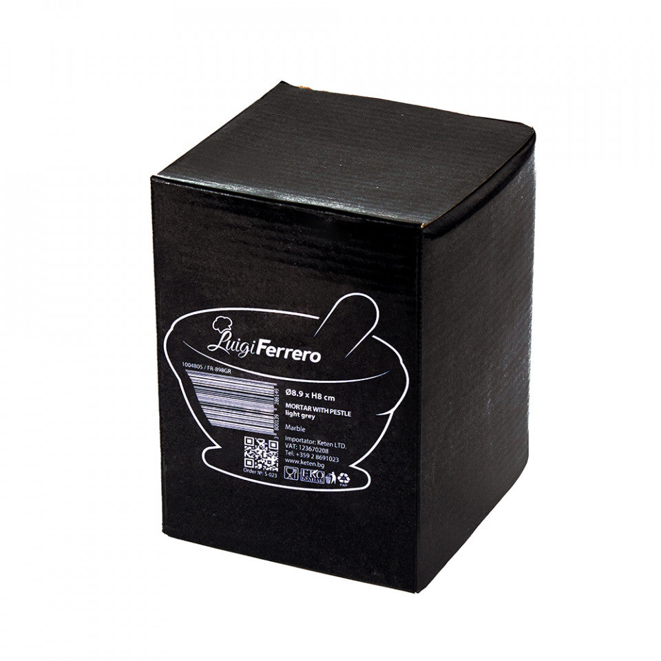 Мозар от мрамор Luigi Ferrero FR-898GR Ø8,9xH8cm, светло сив 1004805