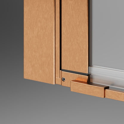Плъзгаща се врата Radaway Nes DWS 110 cm стъкло 6 mm с покритие от четкан мед - ляво отваряне