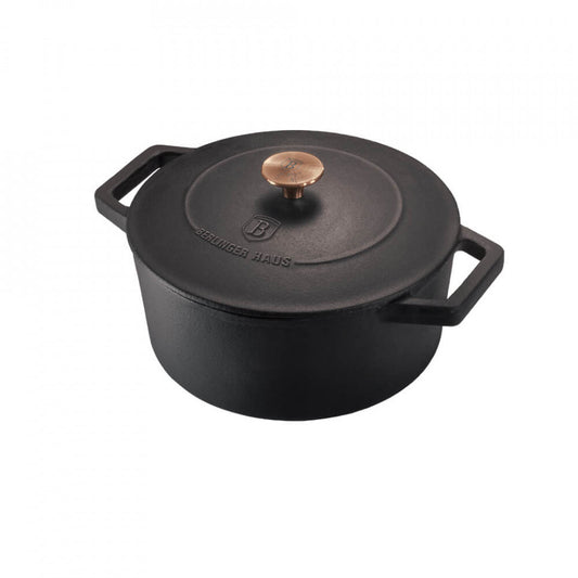 Гърне с капак 20 см от чугун Black Rose Collection Berlinger Haus BH 6491