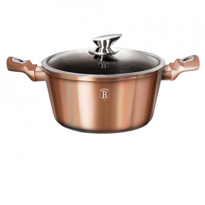 Тенджера с капак 20 см Rose Gold (Медна) Metallic Line Berlinger Haus BH 1514N