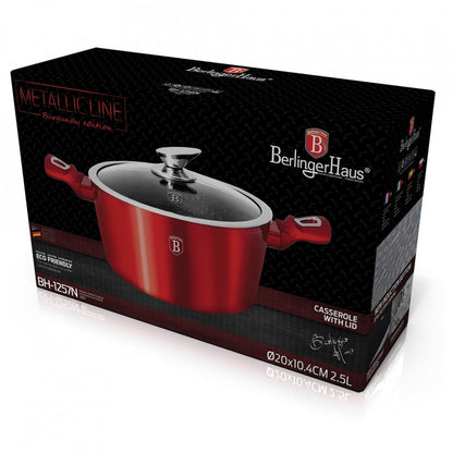 С тенджера с капак 24 см Burgundy Metallic Line Berlinger Haus BH 1257N