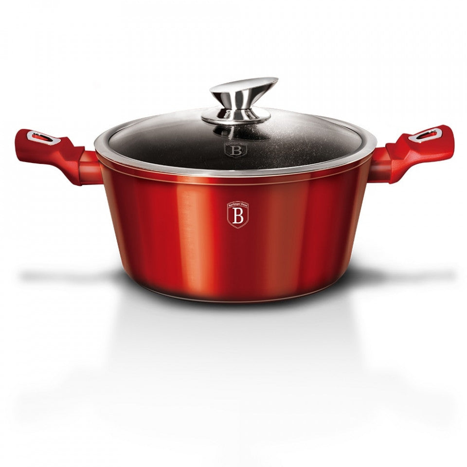 Гърне с капак 28 см Burgundy Metallic Line Berlinger Haus BH 1258N