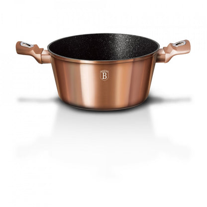 Тенджера с капак 28 см Rose Gold (Медна) Metallic Line Berlinger Haus BH 1516N