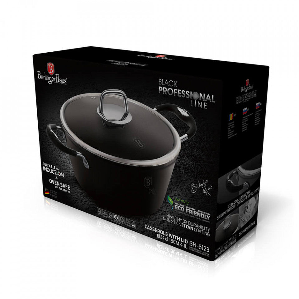 Тенджера с капак Black Professional Line BerlingerHaus BH 6122