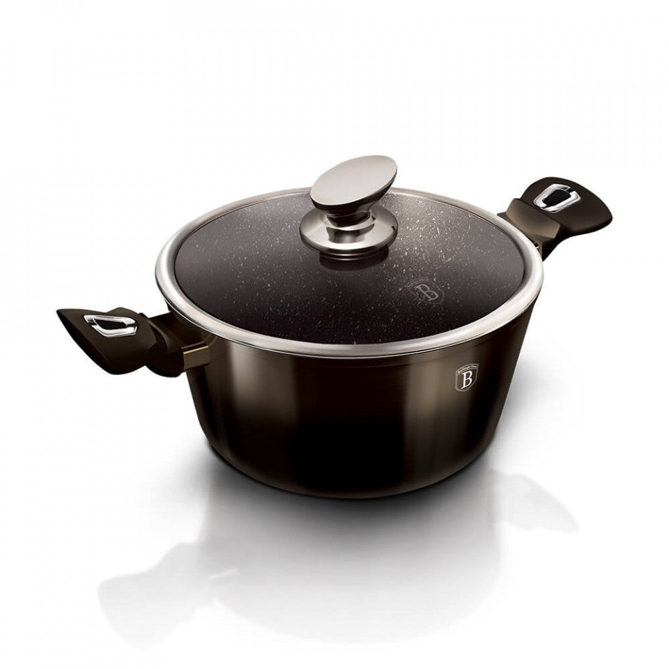 Съд с капак Metallic Line Shiny Black Edition BerlingerHaus BH 6605