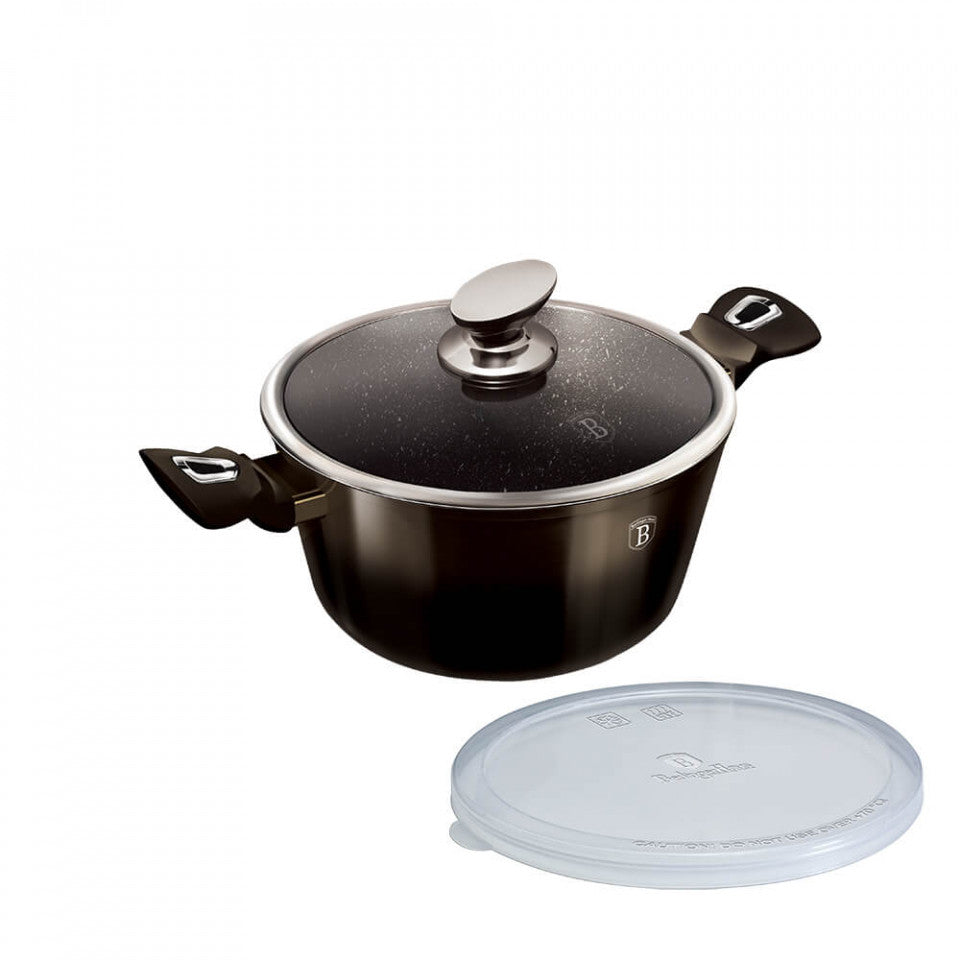 Съд с капак Metallic Line Shiny Black Edition BerlingerHaus BH 6605
