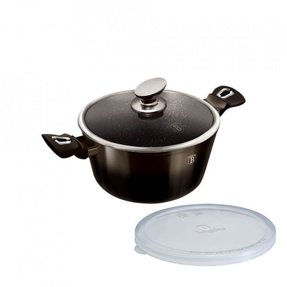 Съд с капак Metallic Line Shiny Black Edition BerlingerHaus BH 6605