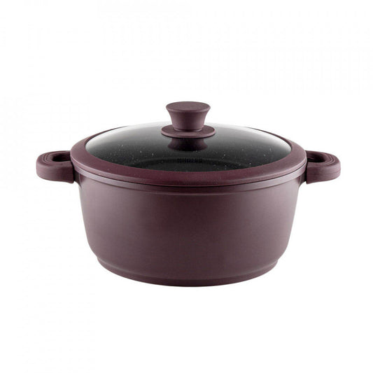 Тенджера с капак Muhler Lilla MR-2445S 24x11,5 cm, 4,4 L, лилав, от леян алуминий 1003566