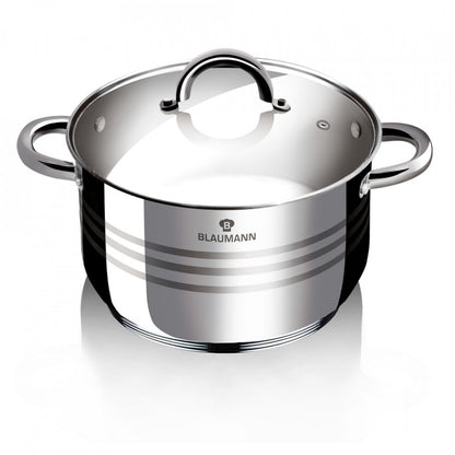 Съд с капак от неръждаема стомана 18 см Gourmet Line Blaumann BL 1019