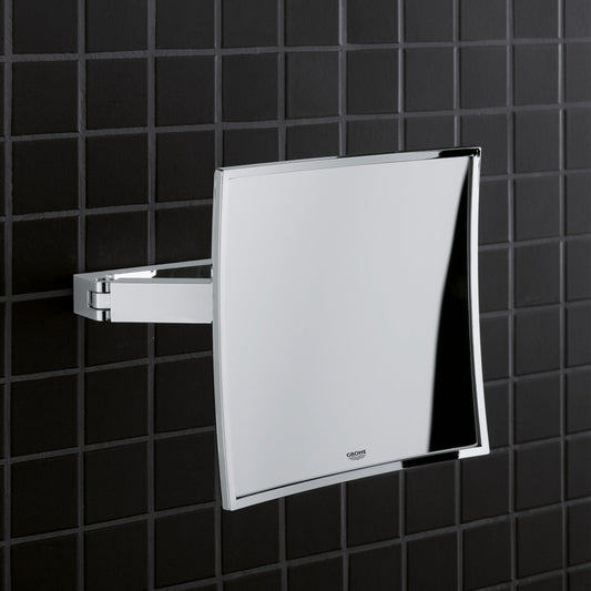 Grohe Selection Cube Chrome Cosmetic Mirror