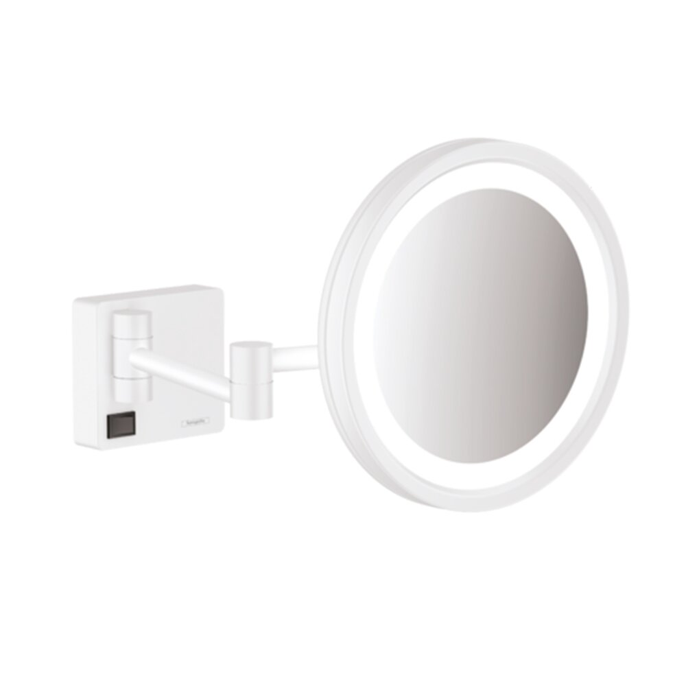Козметично огледало Hansgrohe AddStoris с LED матово бяло