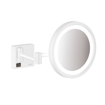 Козметично огледало Hansgrohe AddStoris с LED матово бяло
