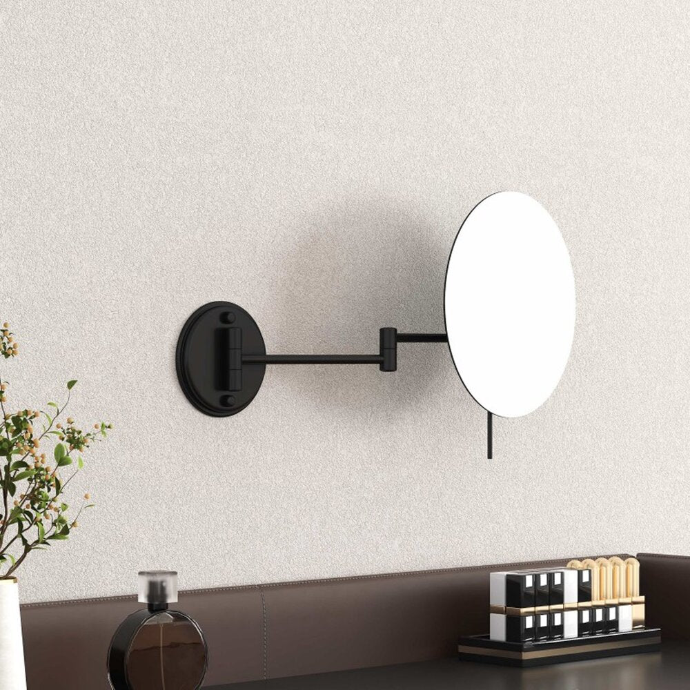 Козметично огледало Inter Ceramic 20x42 cm черно мат с увеличение x5