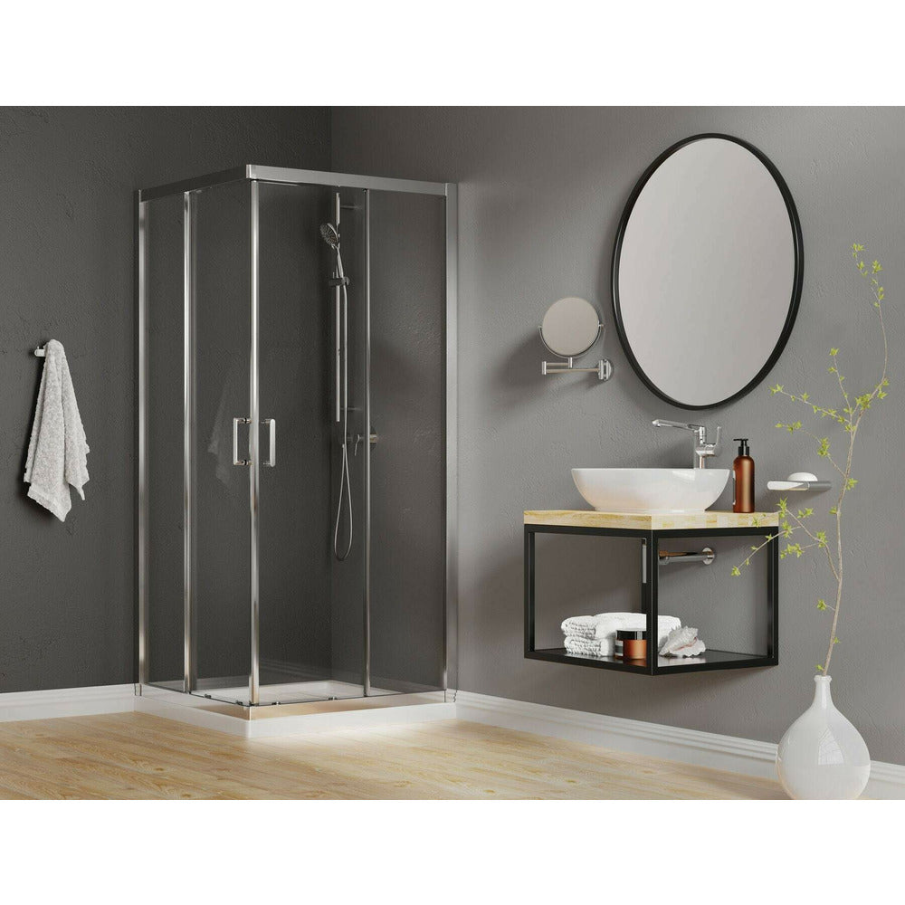 Mirror with movable arm Deante Round chrome