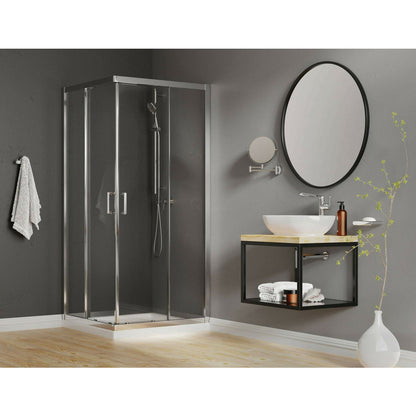 Mirror with movable arm Deante Round chrome