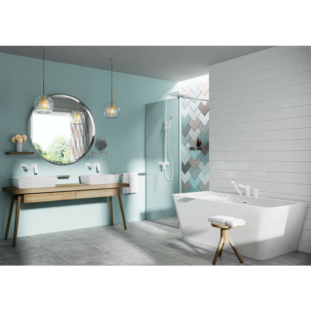 Mirror with movable arm Deante Round chrome