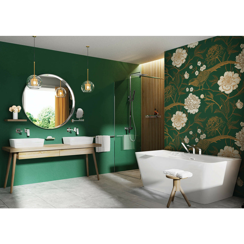 Mirror with movable arm Deante Round chrome