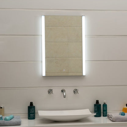 Огледало с LED осветление 3 цвята Inter Ceramic 50x70 cm правоъгълно хром гланц