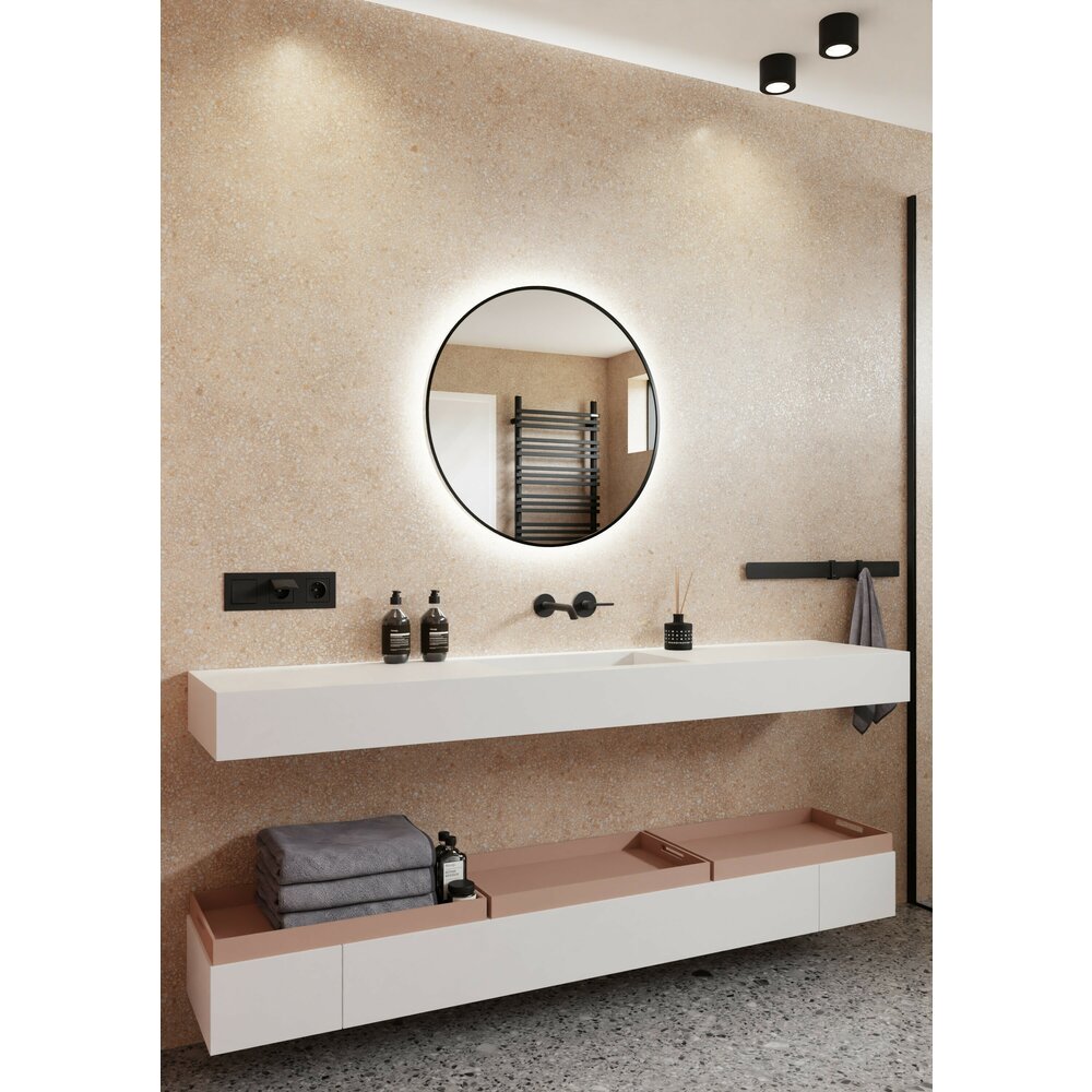 LED illuminated mirror Dubiel Vitrum Zoe black 70x70 cm