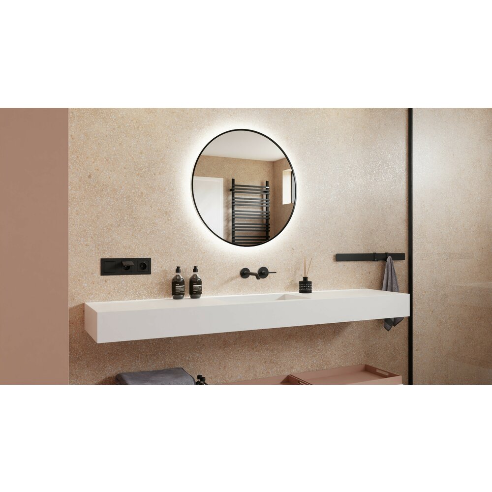 LED illuminated mirror Dubiel Vitrum Zoe black 70x70 cm