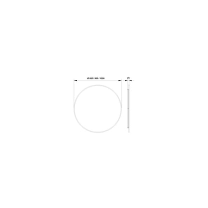 Огледало с LED осветление Gala Диам 100x100 см златисто