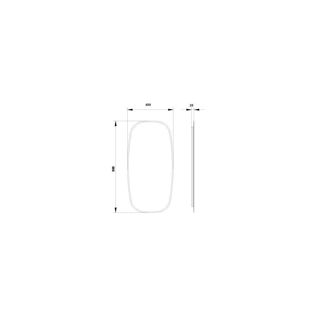 Огледало с LED осветление Gala Eire 90x45 см златно