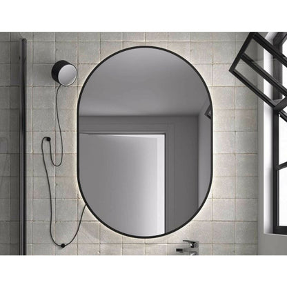 Огледало с LED осветление Gala Moira 60x85 см черно